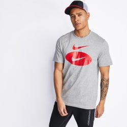 Men T-Shirts - Nike Sportswear  Shortsleeve Tee - Dk Grey Heather-Dk Grey Heather