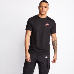 Men T-Shirts - Jordan Flight Bk Gpx Shortsleeve Tee - Black-White-Gym Red