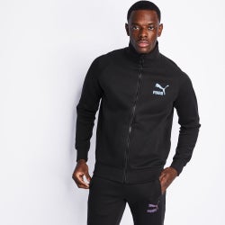 Men Track Tops - Puma Track Top - Puma Black-iridescen-Puma Black-iridescen