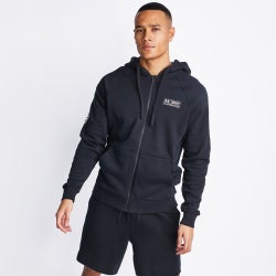 Men Hoodies - Under Armour Full-zip Hoody - Black-Black-White