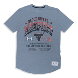 Men T-Shirts - Under Armour Project Rock - Steel Light Heather-Black