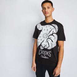 Homme T-Shirts - Crooks&Castles Crooks Air Gun Shortsleeve Tee - Black-Black