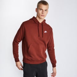 Uomo Hoodies - Nike Club - Oxen Brown-Oxen Brown-White