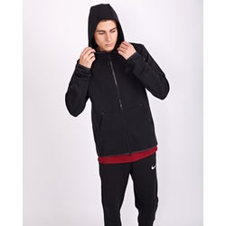Men Hoodies - Nike Tech Fleece Full Zip - Black-Black-Black