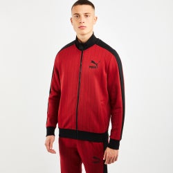 Men Track Tops - Puma Pinstripe - Red-Red