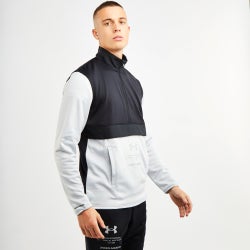 Men Track Tops - Under Armour Fleece 1/2 Zip - Black-Black