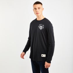 Men T-Shirts - Under Armour The Rock Work Longsleeve - Black-Black