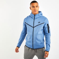 Men Hoodies - Nike Tech Fleece Essentials Full Zip - Blue-Black