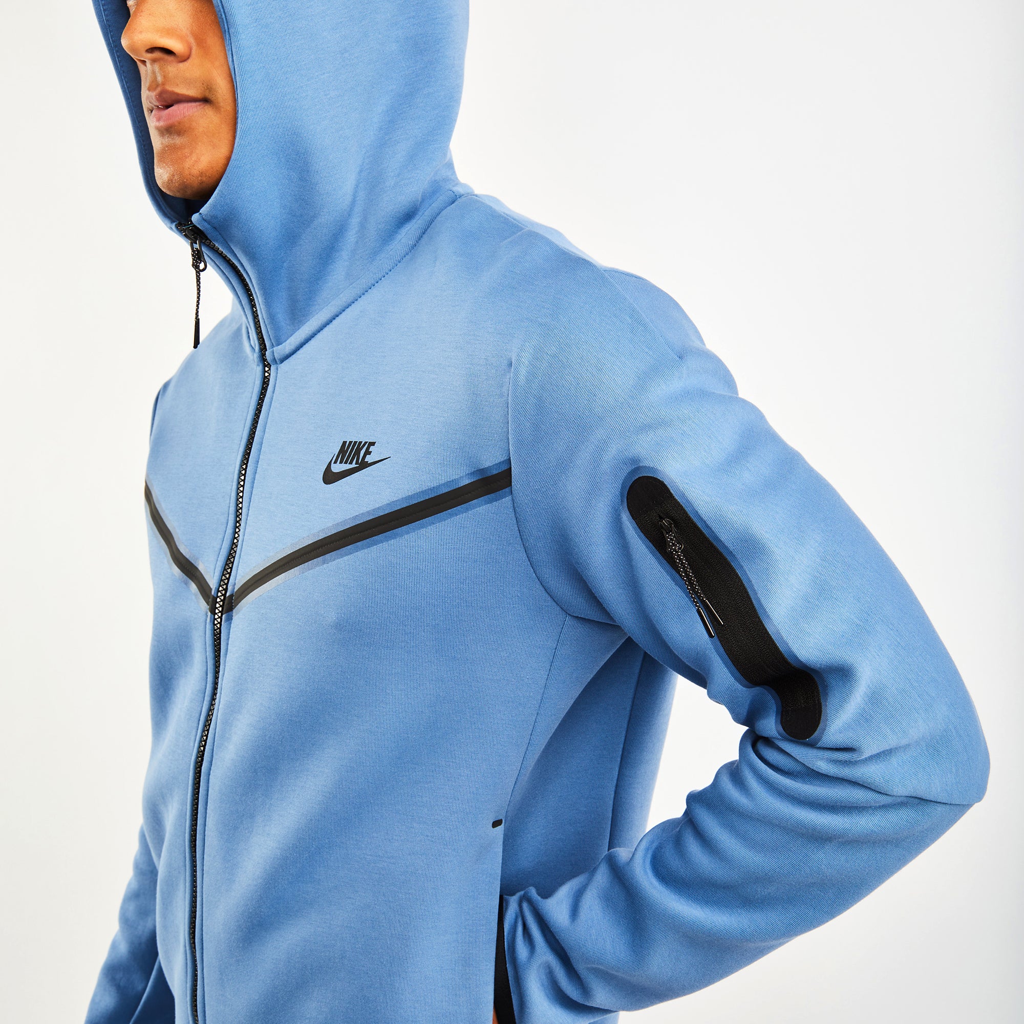 mens nike tech fleece blue