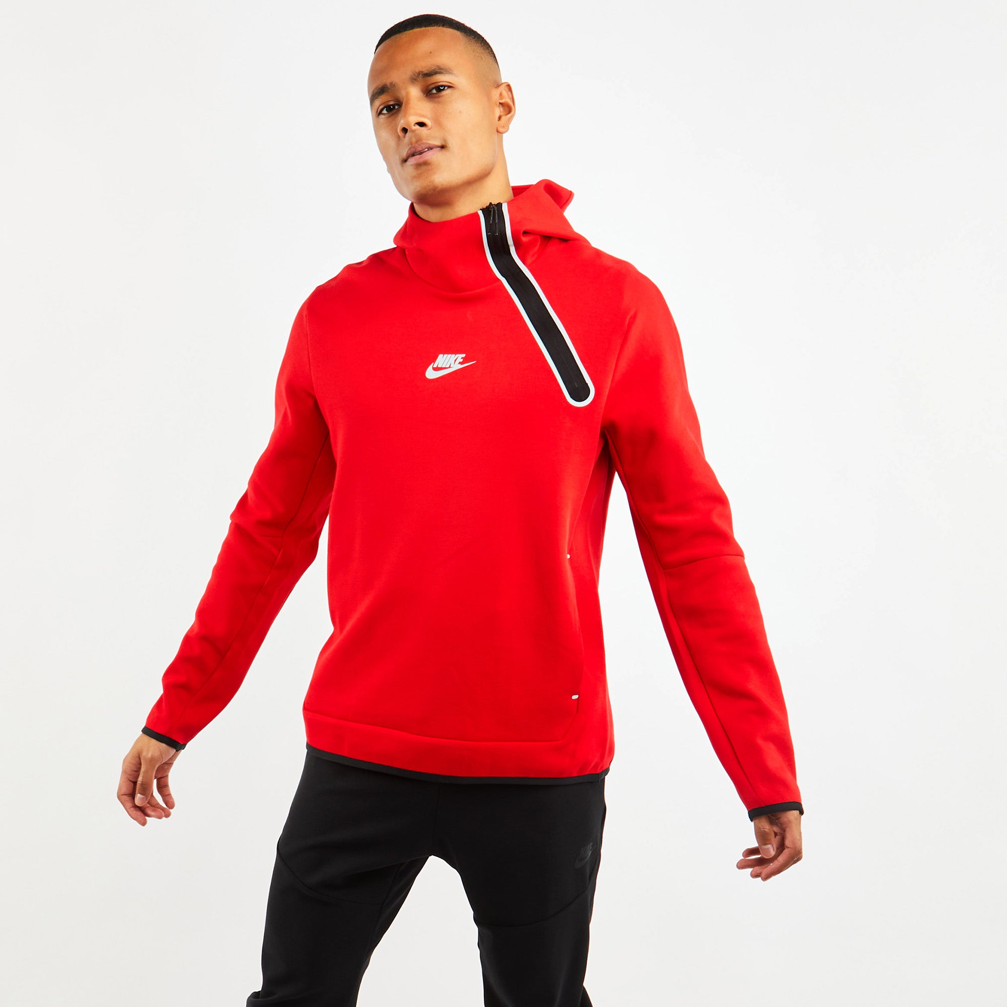 red tech fleece nike