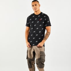 Men T-Shirts - Jordan All Over Print Jumpman - Black-Black