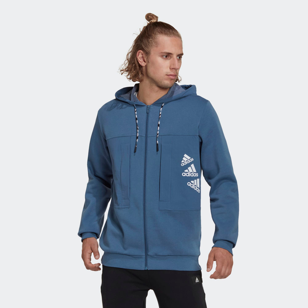 Adidas Essentials Brandlove Fleece Full-zip - Heren Hoodies