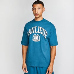 Heren T-Shirts - Banlieue Crest - Steel Blue-Steel Blue