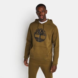 Homme Hoodies - Timberland Core Tree Logo - Dark Olive-Black