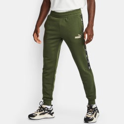 Men Pants - Puma Essentials+ Tape - Dark Green-Dark Green