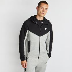 Herren Hoodies - Nike Tech Fleece - Dk Grey Heather-Black-White