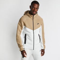 Men Hoodies - Nike Tech Fleece - Summit White-Khaki-Black