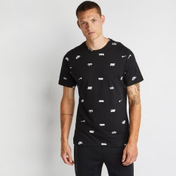Homme T-Shirts - Nike Club Aop - Black-Black
