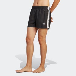 Men Shorts - adidas Originals Adicolor 3-Stripes Swim - Black-White