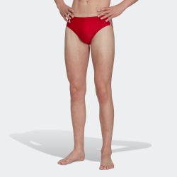 Men Shorts - adidas Classic 3-Stripes Swim Trunks - Better Scarlet-White