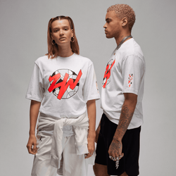 Uomo T-Shirts - Jordan Zion - Birch Heather-Bright Crimson