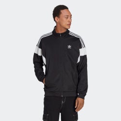 Men Track Tops - adidas Cutline - Black-White