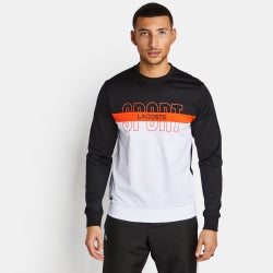 Men Sweatshirts - Lacoste Colorblock - Black-Orange