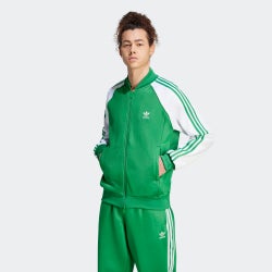 Herren Track Tops - adidas Adicolor Classics Superstar - Green-Silver Metallic-White