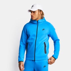 Men Hoodies - Nike Tech Fleece - Lt Photo Blue-Black