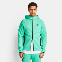 Herren Hoodies - Nike Tech Fleece - Spring Green-Black