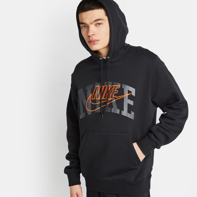 Nike Brushed Fleece Graphic Arch Hoodie Image 4 of 5. Tap to open photo gallery.