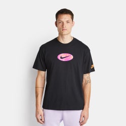 Men T-Shirts - Nike Max 90 AM Day Tee - Black-Pink-Orange