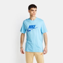 Hombre T-Shirts - Nike Futura - Aquarius Blue-Aquarius Blue