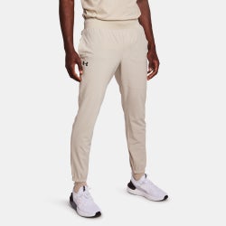 Hombre Pantalones - Under Armour Stretch Woven - Khaki Base-Khaki Base-Black