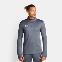 Homme Vestes Zippees - Under Armour Challenger - Castlerock-Castlerock-White