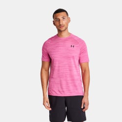 Homme T-Shirts - Under Armour Tech - Astro Pink-Astro Pink-Black