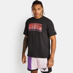 Men T-Shirts - Puma Melo Iridescent T-Shirt - Black-Whisp Of Pink