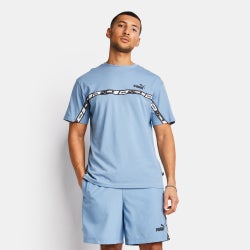 Hombre T-Shirts - Puma Essentials+ Tape - Zen Blue-Zen Blue