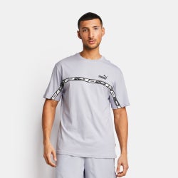 Men T-Shirts - Puma Essentials+ Tape - Gray Fog-Gray Fog