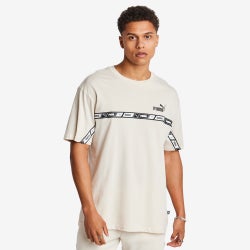 Men T-Shirts - Puma Essentials+ Tape - Alpine Snow-Alpine Snow