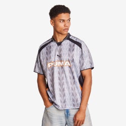 Men T-Shirts - Puma Retro Football - Silver Mist-Silver Mist