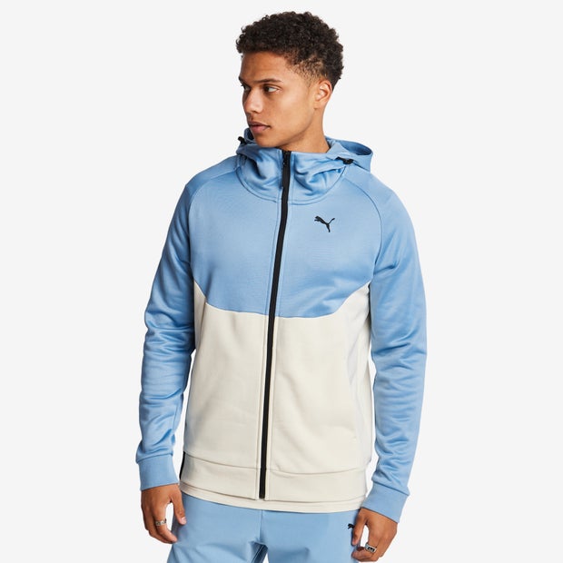 Image of Puma tech male Felpe con cappuccio - Blu - Poly Fleece - Foot Locker035