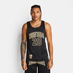 Herren Jerseys/Replicas - New Era Varsity Basketball - Black-Black