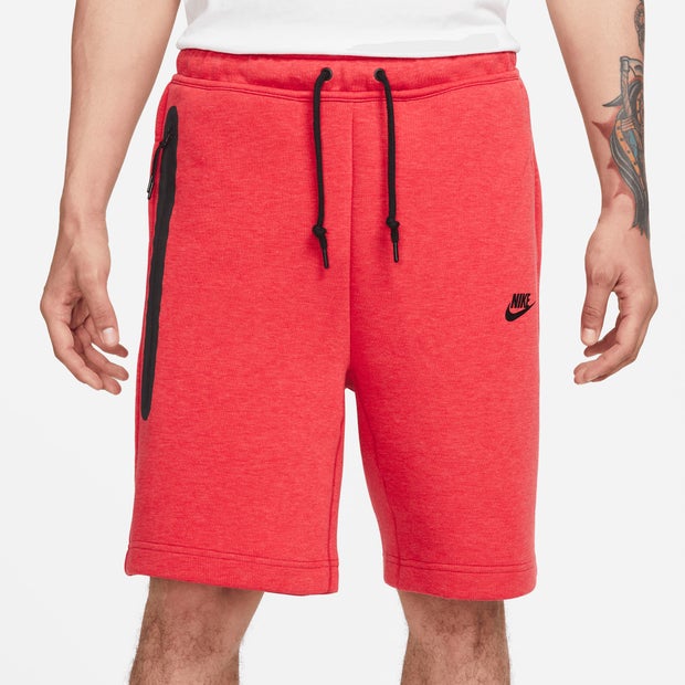 Image of Nike Tech Fleece male Pantaloncini - Rosso - Foot Locker035