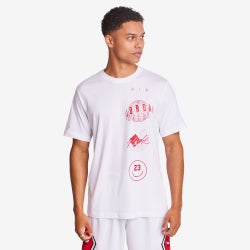 Herren T-Shirts - Jordan Stack Logo - White-Gym Red