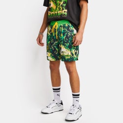 Men Shorts - Puma Scoot X Nba2k - Green-Black-Aop