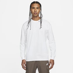 Men T-Shirts - Nike Sportswear Premium Essentials Long Sleeve Tee - White-White