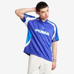 Men T-Shirts - Puma Retro Football - Lapis Lazuli-Lapis Lazuli