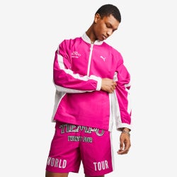 Men Track Tops - Puma Mas Tiempo - Magenta Gleam-Magenta Gleam