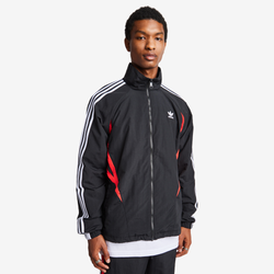 Homme Vestes Zippees - adidas Street - Black-Better Scarlet